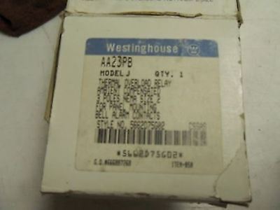 Westinghouse AA23PB Model J Control Thermal Overload Relay