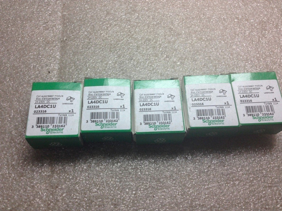 5 Schneider LA4DC1U Coil Suppressors