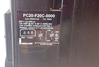 Watlow PC20-F20C-0000 600 V AC 120 A SCR Solid State Power Controller