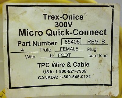 TPC 65406 Trex-Onics Micro Quick-Connect Cable