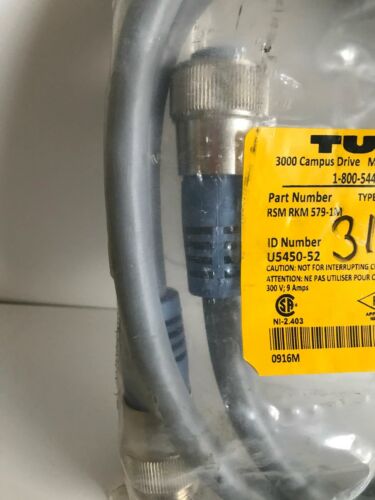 Turck RSM RKM 579-1M Cable Connector