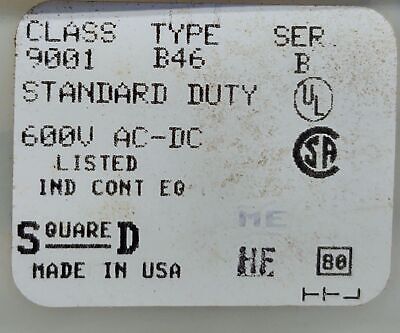 Square D 9001-B-46 Dual Interlocked Pushbutton Pendant