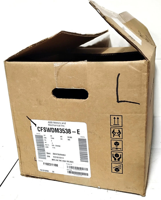 Baldor CFSWDM3538-E 230/460 V 0.5 HP 1770 RPM Food Safe SS Wash Down Motor