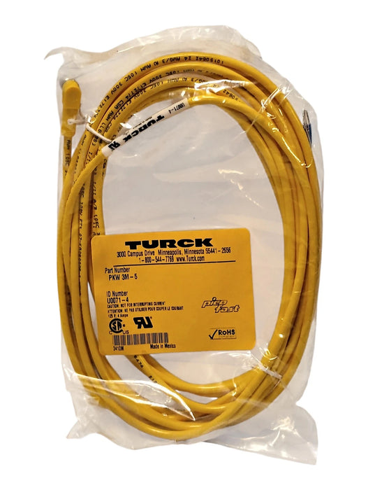 Turck PKW-3M-5 3-Wire Cable w/ 1 M8 Pico Fast Connector