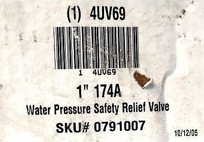 Watts M1 174A 1 in 100 psi Water Pressure Safety Relief Valve
