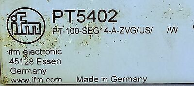 IFM Efector PT-100-SEG14-A-ZVG/US/ /W PT5402 Pressure Transmitter