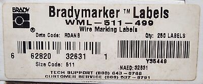 Brady WML-511-499 Wire Marking Labels