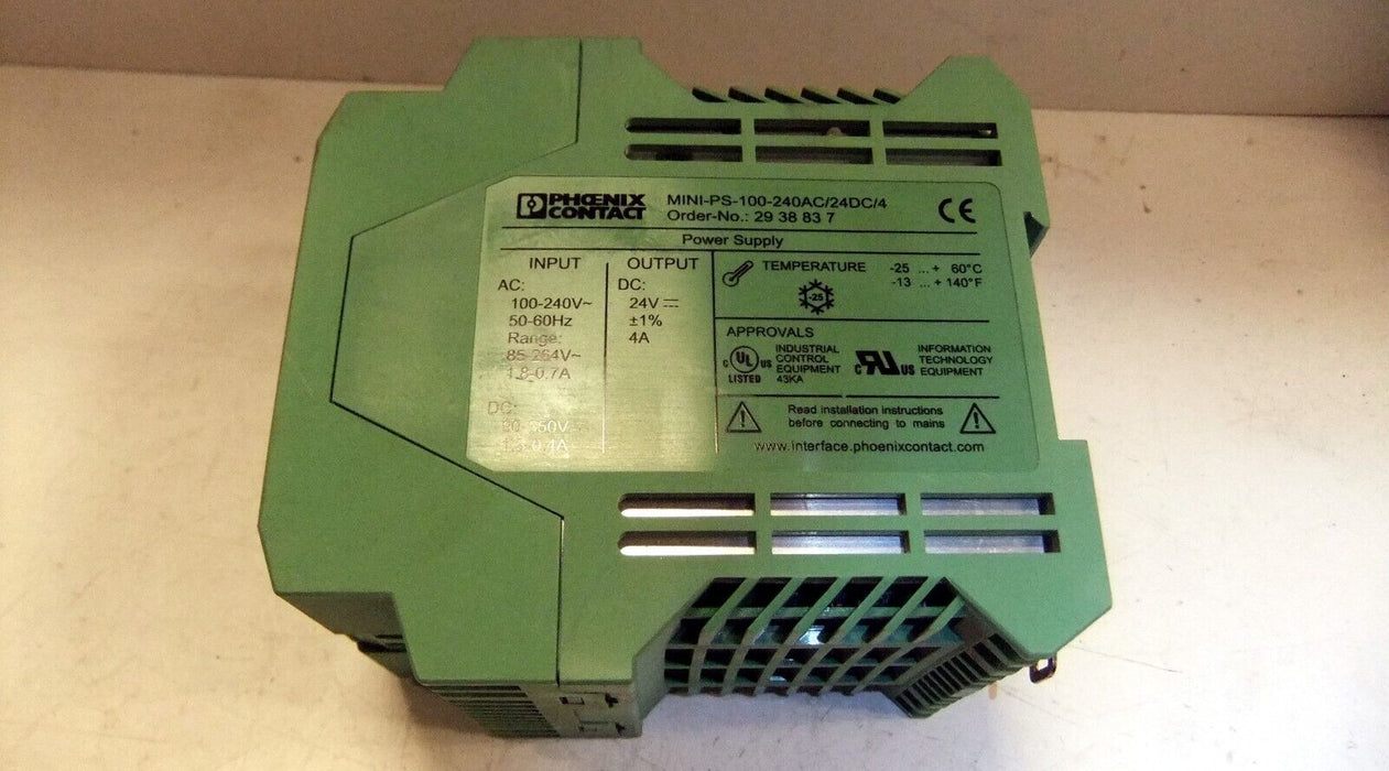Phoenix Contact Power Supply MINI-PS-100-240AC/24DC/4