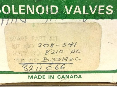 ASCO 208-541 Solenoid Valve Rebuild Kit