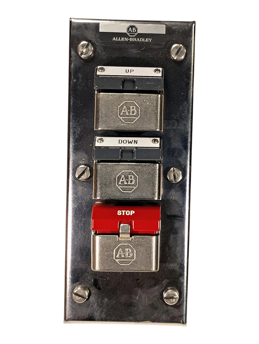 Allen-Bradley 800H-3HC4 Stainless Steel Push Button Station w/ 3 SS Pushbuttons