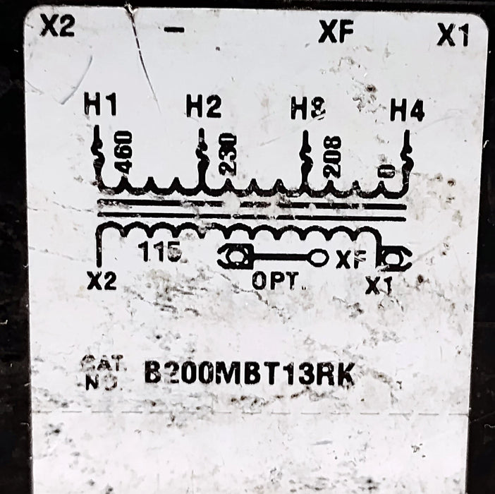 Micron B200MBT13RK IMPERVITRAN 208/230/460 VAC to 115 VAC Step-Down Transformer