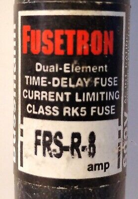 Bussmann FRS-R-8 600 V AC / 300 V DC 8 A Time-Delay Fuses - Lot of 7