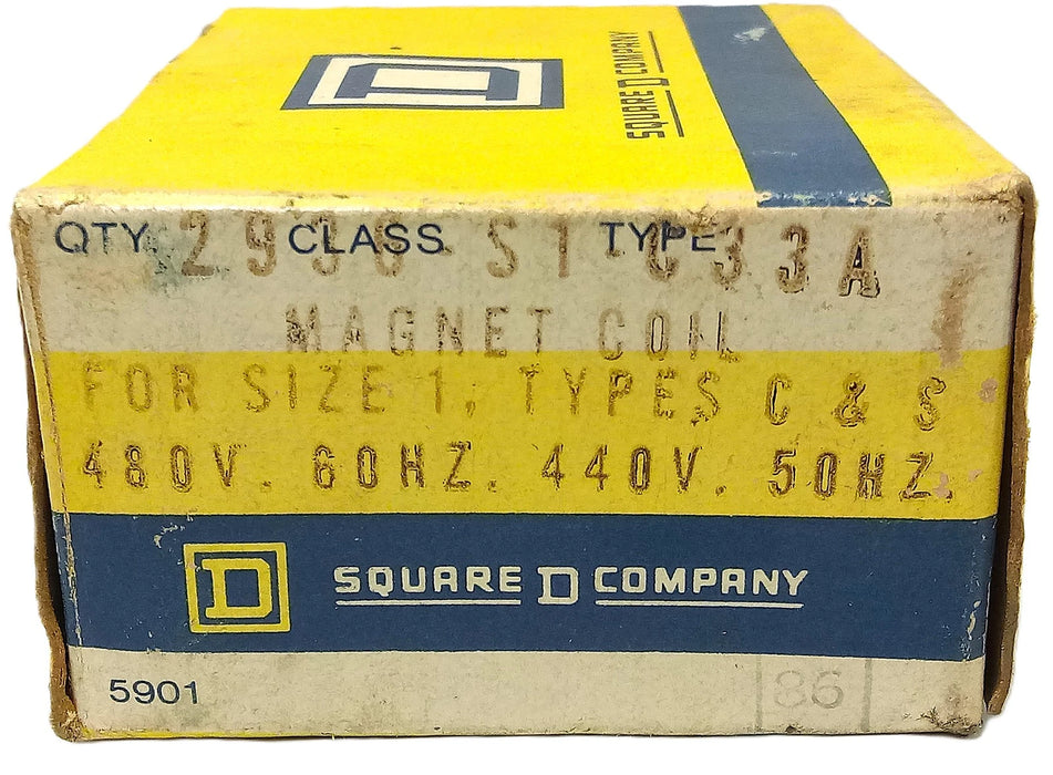 Square D 2936-S1-C33A 440/480 V AC Magnetic Coil for Size 0 Starter