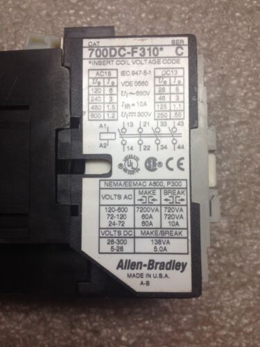 Allen-Bradley 700DC-F310 CONTACTOR