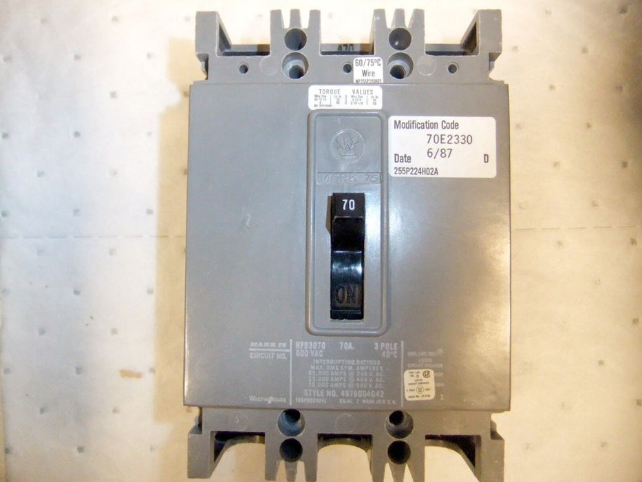 Westinghouse HFB3070 Circuit Breaker