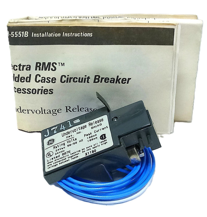 GE SAUV3 24 V AC/DC Undervoltage Release for Spectra RMS Circuit Breakers