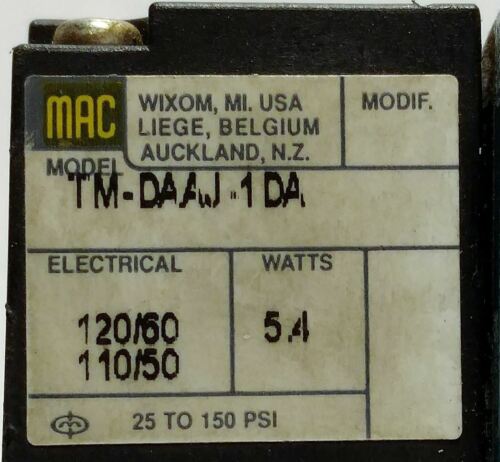 Mac Valve 82A-EC-000-TM-DAAP-1DA Solenoid Valve