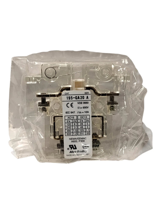 Allen-Bradley 195-GA20 690 V 10 A Auxiliary Contact for 194R Disconnects