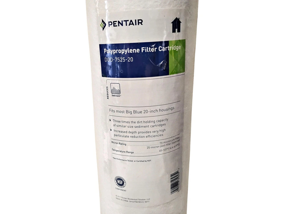 Pentair DGD-7525-20 75/25 Micron 20-inch Big Blue Filter Cartridge - Lot of 7