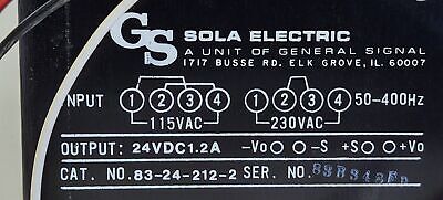 SOLA 83-24-212-2 PLC Power Supply