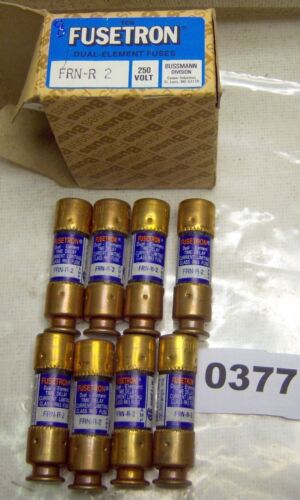 Lot of 8 Fusetron FRN-R-2 Fuses 8A 250V