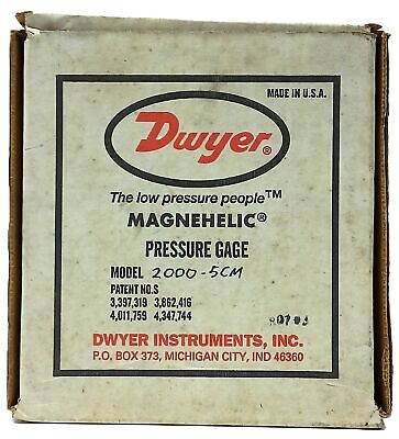 Dwyer 2000-5CM MAGNEHELIC Differential Pressure Gauge