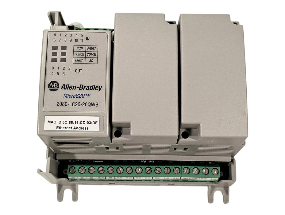 Allen-Bradley 2080-LC20-20QWB Micro820 24 V AC/DC PLC Input/Output Module