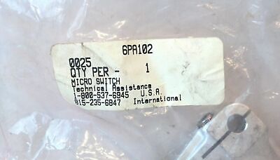 Honeywell Micro Switch 6PA102 Limit Switch Forked Lever Arm w/ Nylon Roller