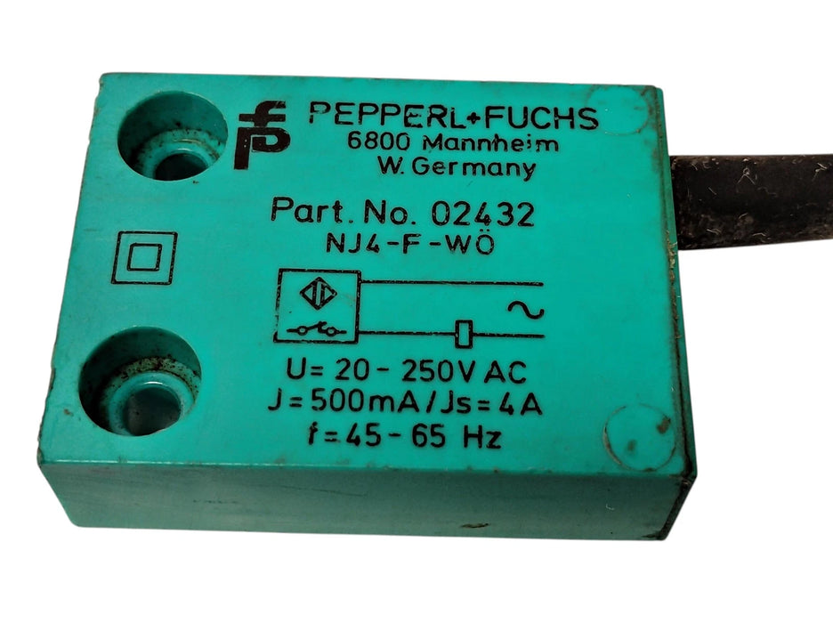 Pepperl Fuchs NJ4-F-WO 02432 20-250 V AC Inductive Proximity Sensor