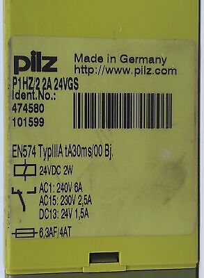 Pilz P1HZ/2-2A-24VGS 474580 Safety Relay