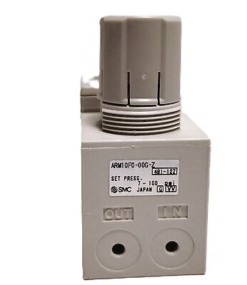 Numatics ARM10F0-00G-Z Compact 7-100 psi Air Pressure Regulator w/ Gauge