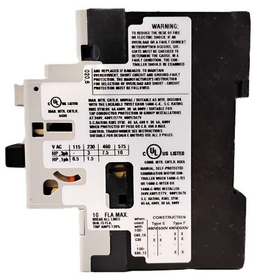 Allen-Bradley 140M-D8E-C10 690 V AC 6.3-10 A Adjustable Circuit Breaker