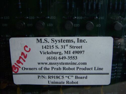 1 UNIMATION INC D918C5 REV E PC BOARD
