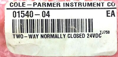 Cole Parmer 01540-04 24 V DC VAC-60 psi Solenoid Valve