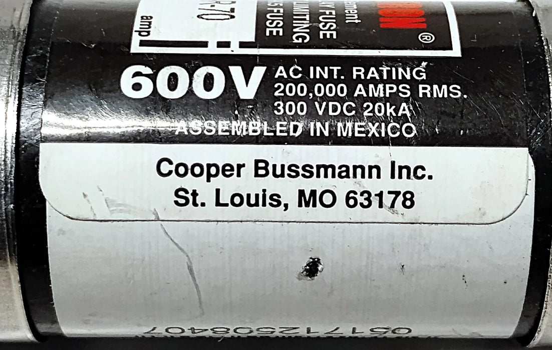 Bussmann FRS-R-70 600VAC/300VDC 70 A Current-Limiting Time-Delay Fuses
