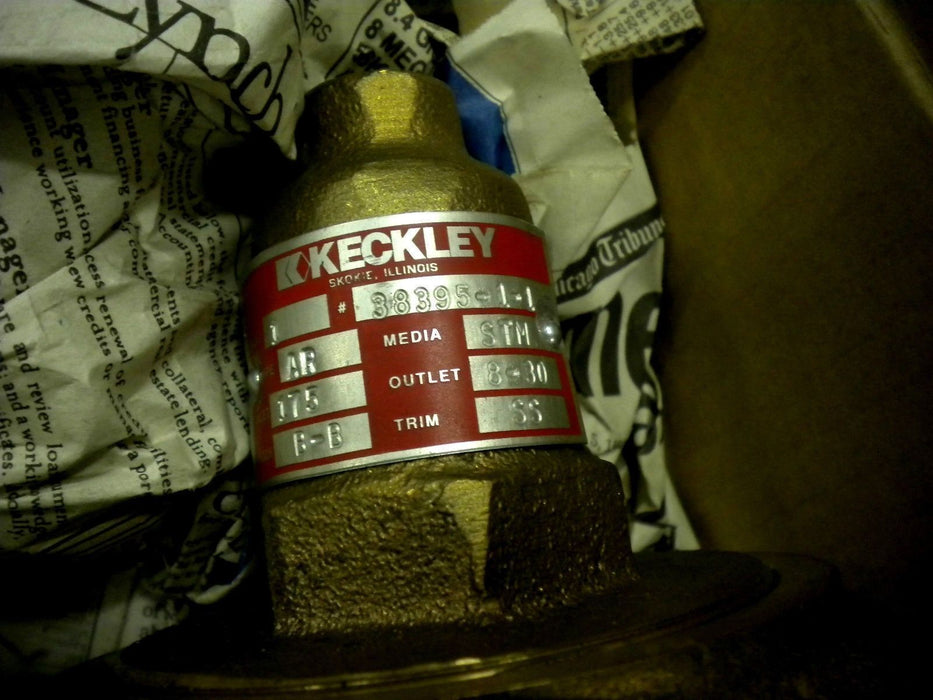 Keckley Valve 38395-1-1 1 1/4" Inlet 175 Outlet 8-30