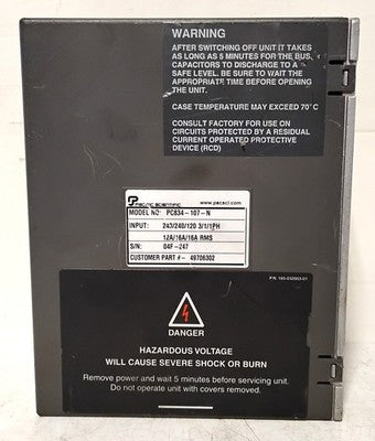 Pacific Scientific PC834-107-N 49706302 PC800 Brushless Servo Drive
