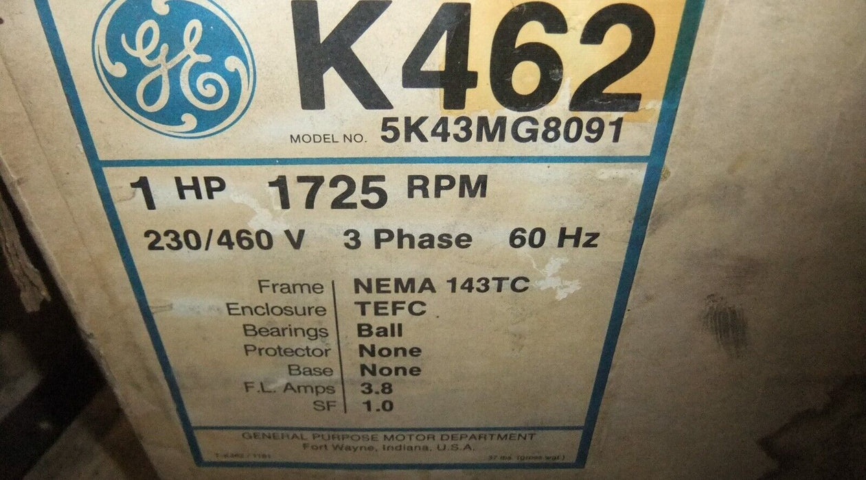 GE Motor with Stearns Brake 5K43MG8091 Brake: 1-055-511-00-BQF