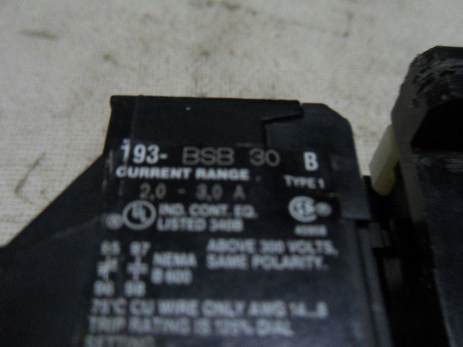Allen-Bradley 193-BSB30 Overload Relay