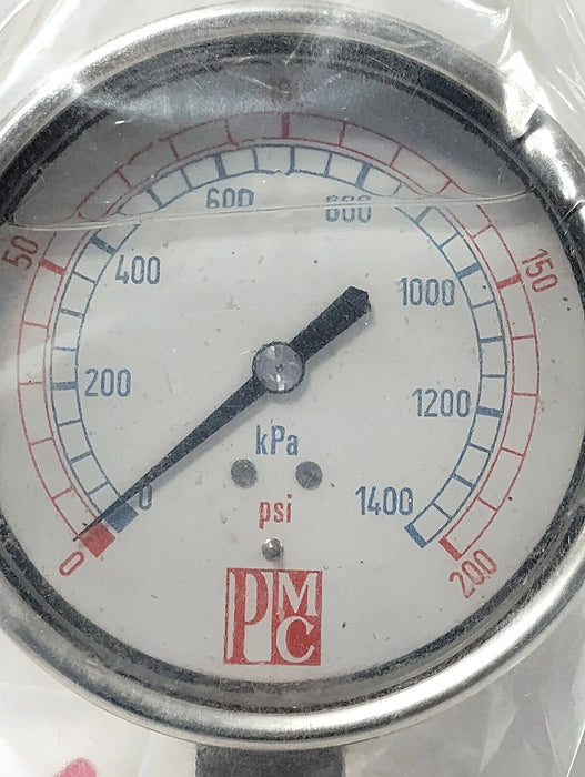 PMC BUNA N-HC003 DOW200 3569 Pressure Transmitter w/ WIKA 233.5 Gauge