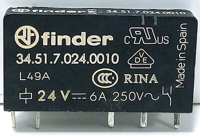Finder 34.51.7.024.0010 24 V DC 6 A Miniature Power Relay