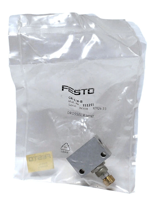 Festo GR-1/8-B Manual Flow Control Valve