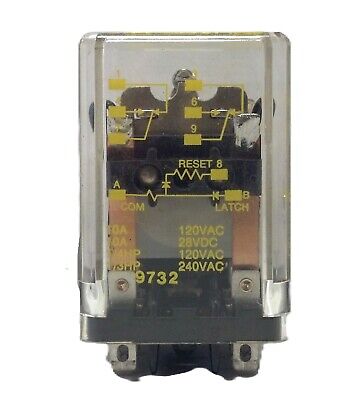 Square D 8501-KL12-V20 10 A 120 V AC DPDT Latching Type Relay
