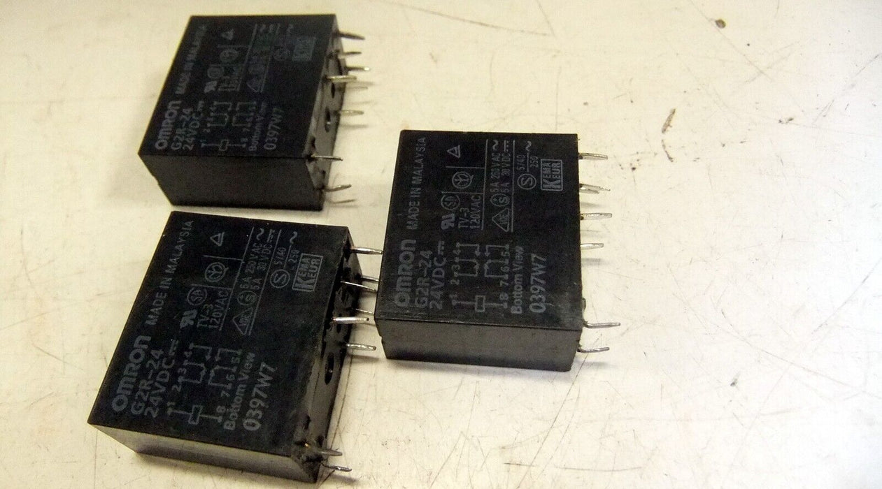 3 Omron Miniature Relay G2R-24-24VDC