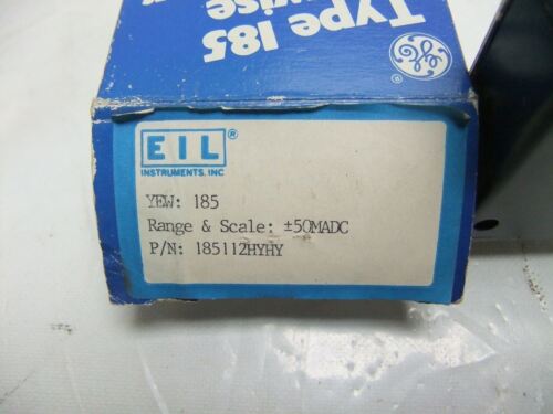 Ge Yokogawa Type 185 Panel Meter 50-0-50 Dc Milliamperes