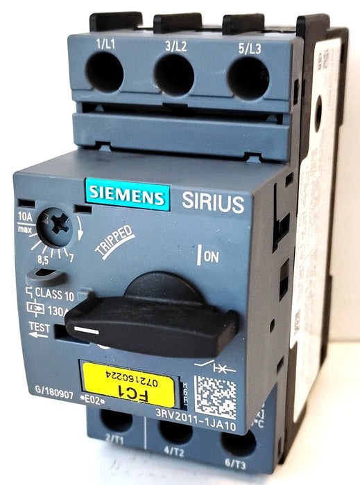 Siemens 3RV2011-1JA10 Motor Protection Circuit Breaker/Starter