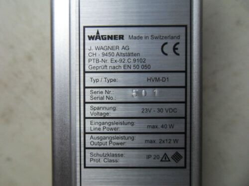 Wagner HVM-D1 0360111 High Voltage Module