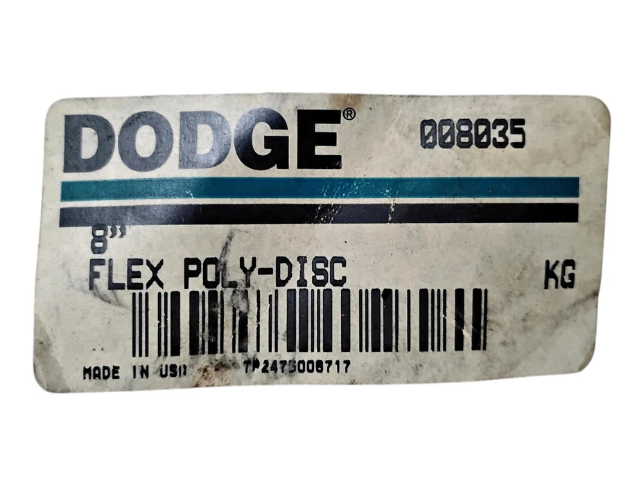 Dodge 008035 8-inch Flex Poly-Disc Coupling