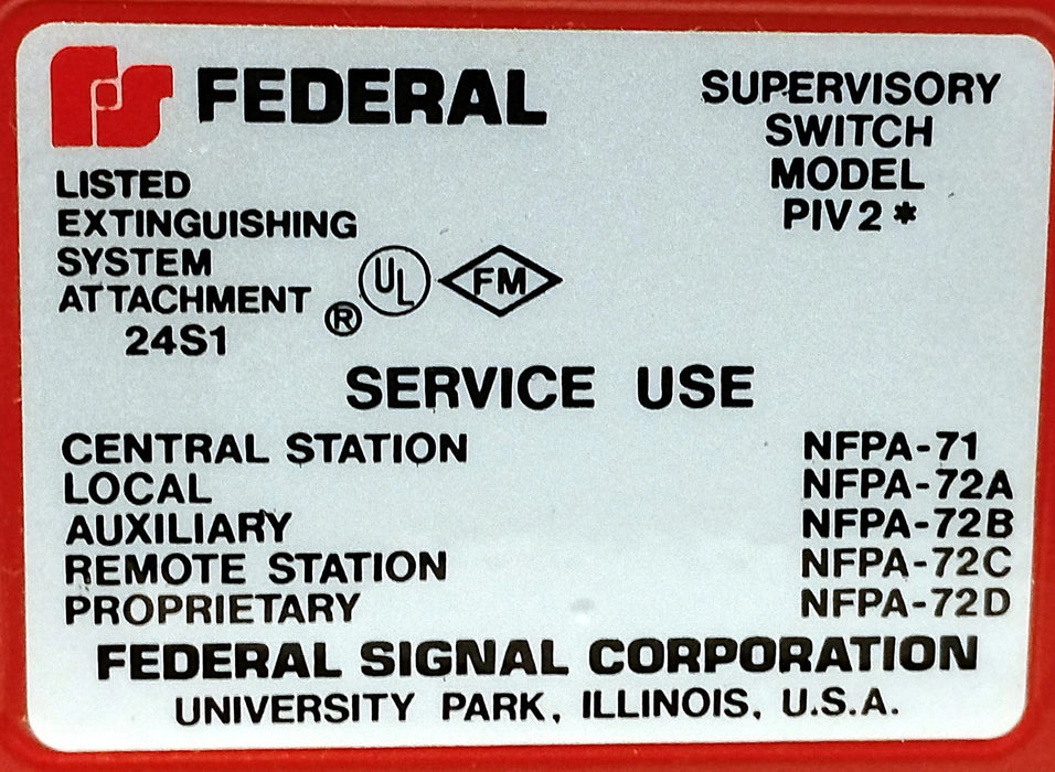 Federal Signal PIV2 Limit Switch
