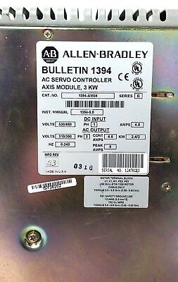 Allen-Bradley 1394-AM04 AC Servo Controller 3 kW Axis Module